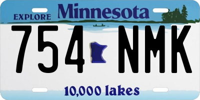 MN license plate 754NMK