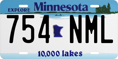 MN license plate 754NML