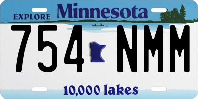 MN license plate 754NMM