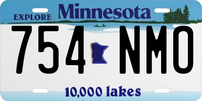 MN license plate 754NMO