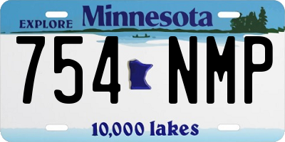 MN license plate 754NMP