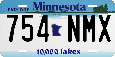 MN license plate 754NMX