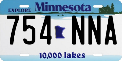 MN license plate 754NNA