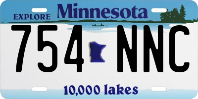 MN license plate 754NNC