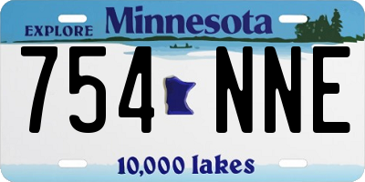 MN license plate 754NNE