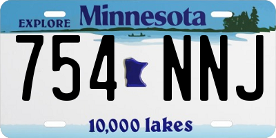 MN license plate 754NNJ