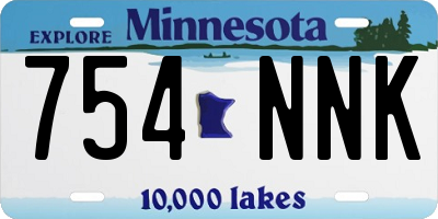MN license plate 754NNK