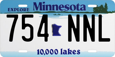 MN license plate 754NNL