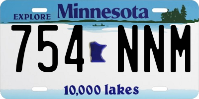 MN license plate 754NNM