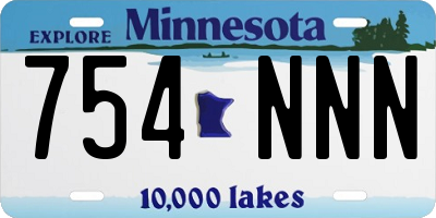 MN license plate 754NNN