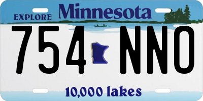 MN license plate 754NNO