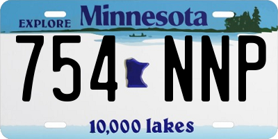 MN license plate 754NNP