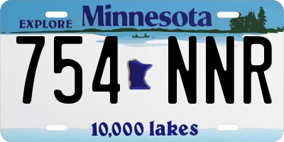 MN license plate 754NNR