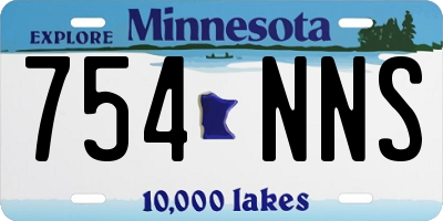 MN license plate 754NNS