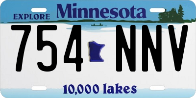 MN license plate 754NNV