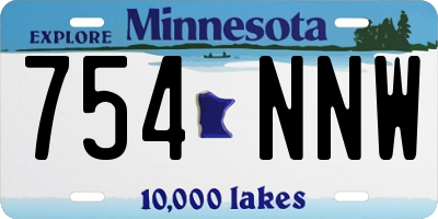 MN license plate 754NNW