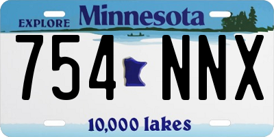 MN license plate 754NNX