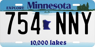 MN license plate 754NNY