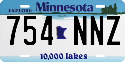MN license plate 754NNZ