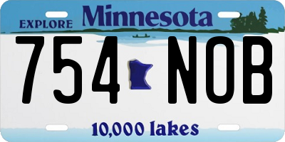 MN license plate 754NOB