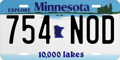 MN license plate 754NOD