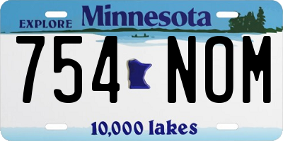 MN license plate 754NOM