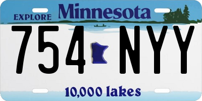 MN license plate 754NYY