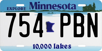 MN license plate 754PBN