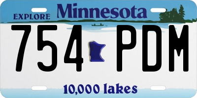 MN license plate 754PDM