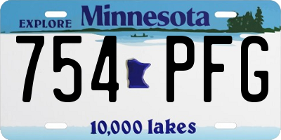 MN license plate 754PFG