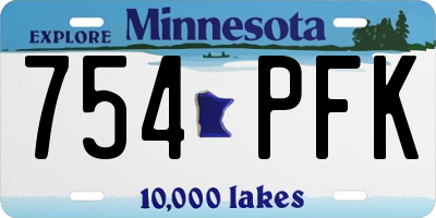 MN license plate 754PFK