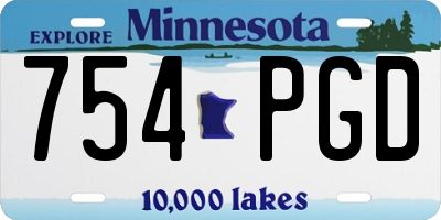 MN license plate 754PGD