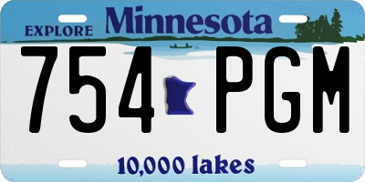 MN license plate 754PGM