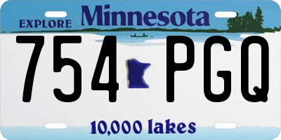 MN license plate 754PGQ