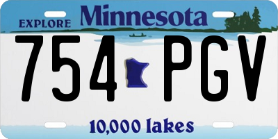 MN license plate 754PGV