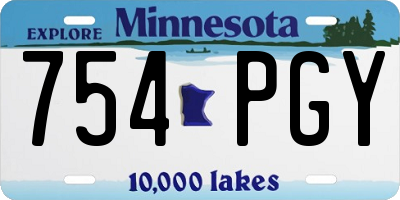 MN license plate 754PGY