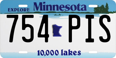 MN license plate 754PIS