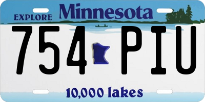 MN license plate 754PIU