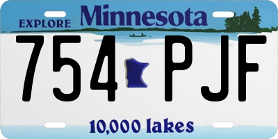 MN license plate 754PJF