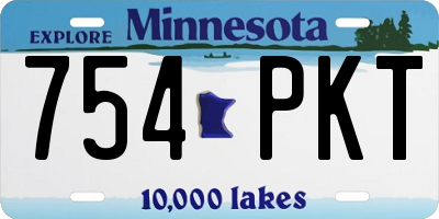 MN license plate 754PKT