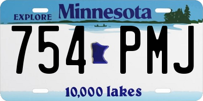 MN license plate 754PMJ
