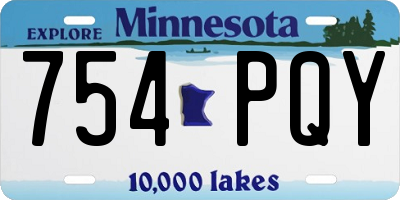 MN license plate 754PQY