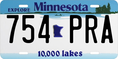 MN license plate 754PRA