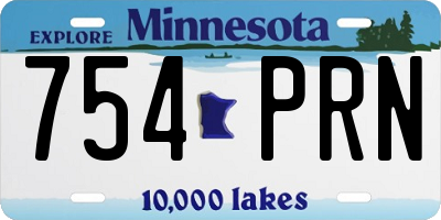 MN license plate 754PRN