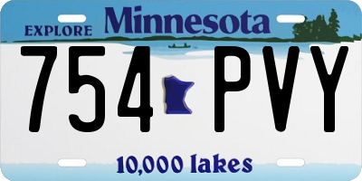 MN license plate 754PVY