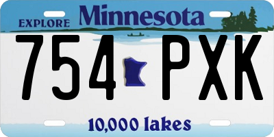 MN license plate 754PXK