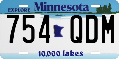 MN license plate 754QDM