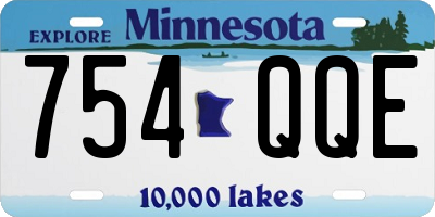 MN license plate 754QQE
