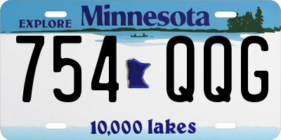 MN license plate 754QQG