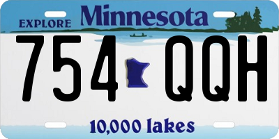 MN license plate 754QQH